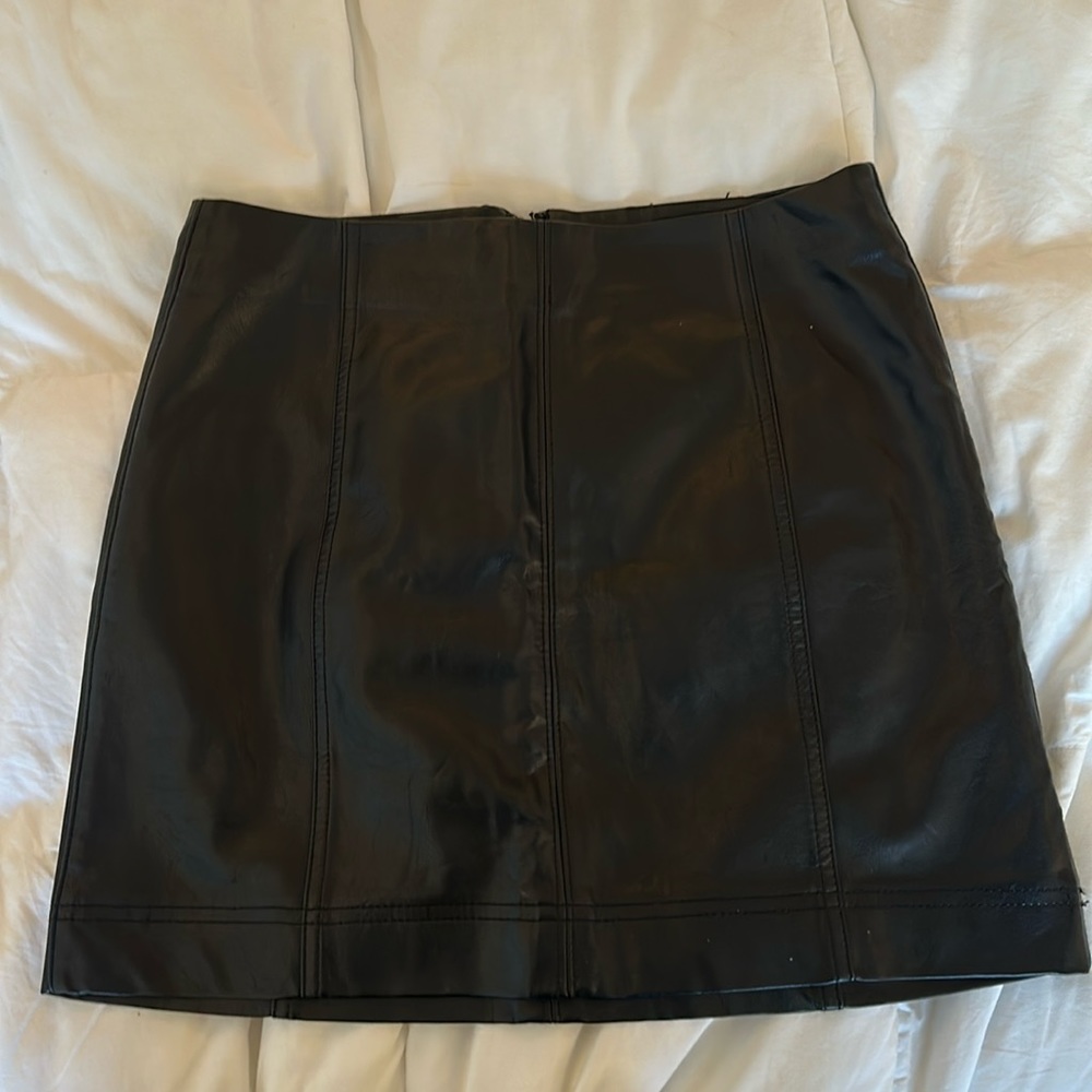 Wild Fable Black Leather Skirt